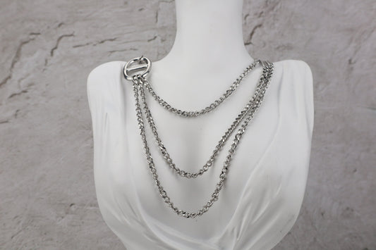 Κολιέ τριπλή αλυσίδα θ