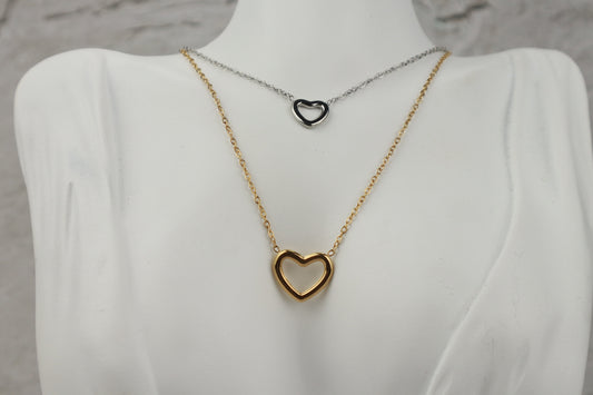 Κολιέ διπλή καρδιά