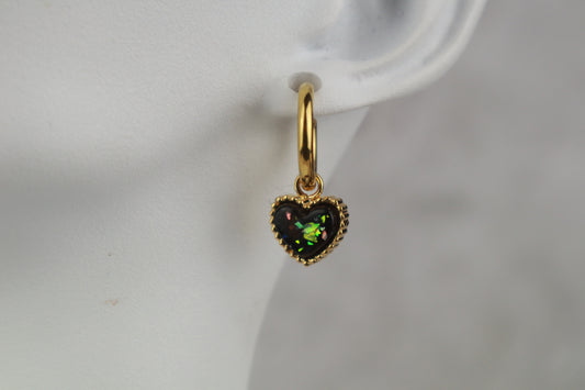 Σκουλαρίκι κρίκος καρδιά