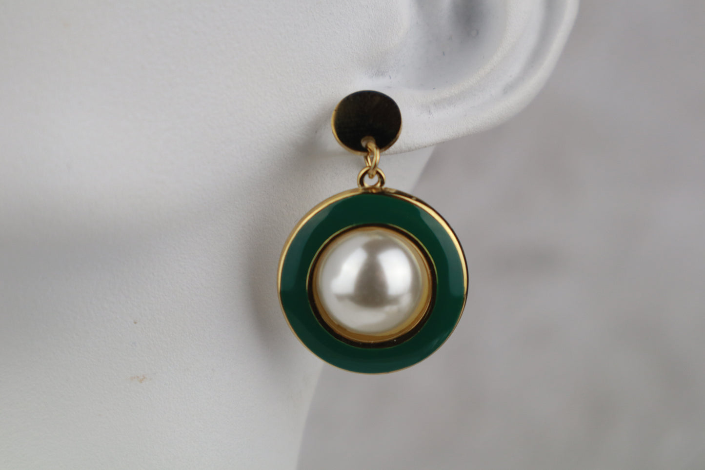 Σκουλαρίκι στρογγυλό πέρλα