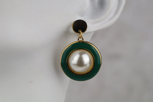 Σκουλαρίκι στρογγυλό πέρλα