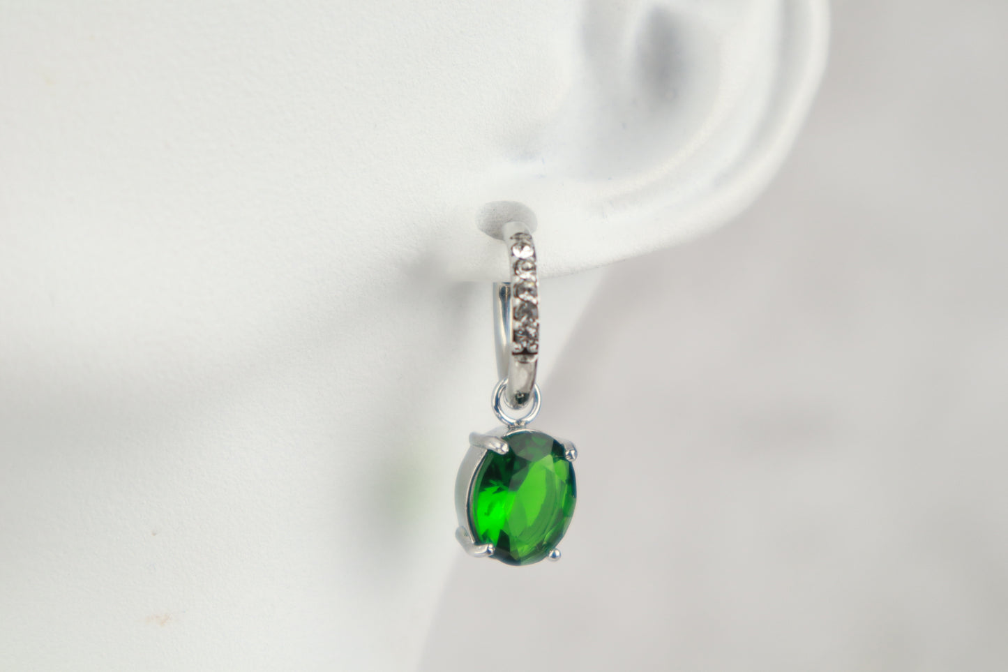 Σκουλαρίκι κρίκος στρας