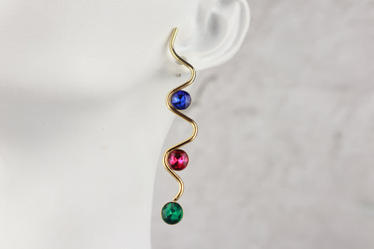 Σκουλαρίκι κύμα πολύχρωμο