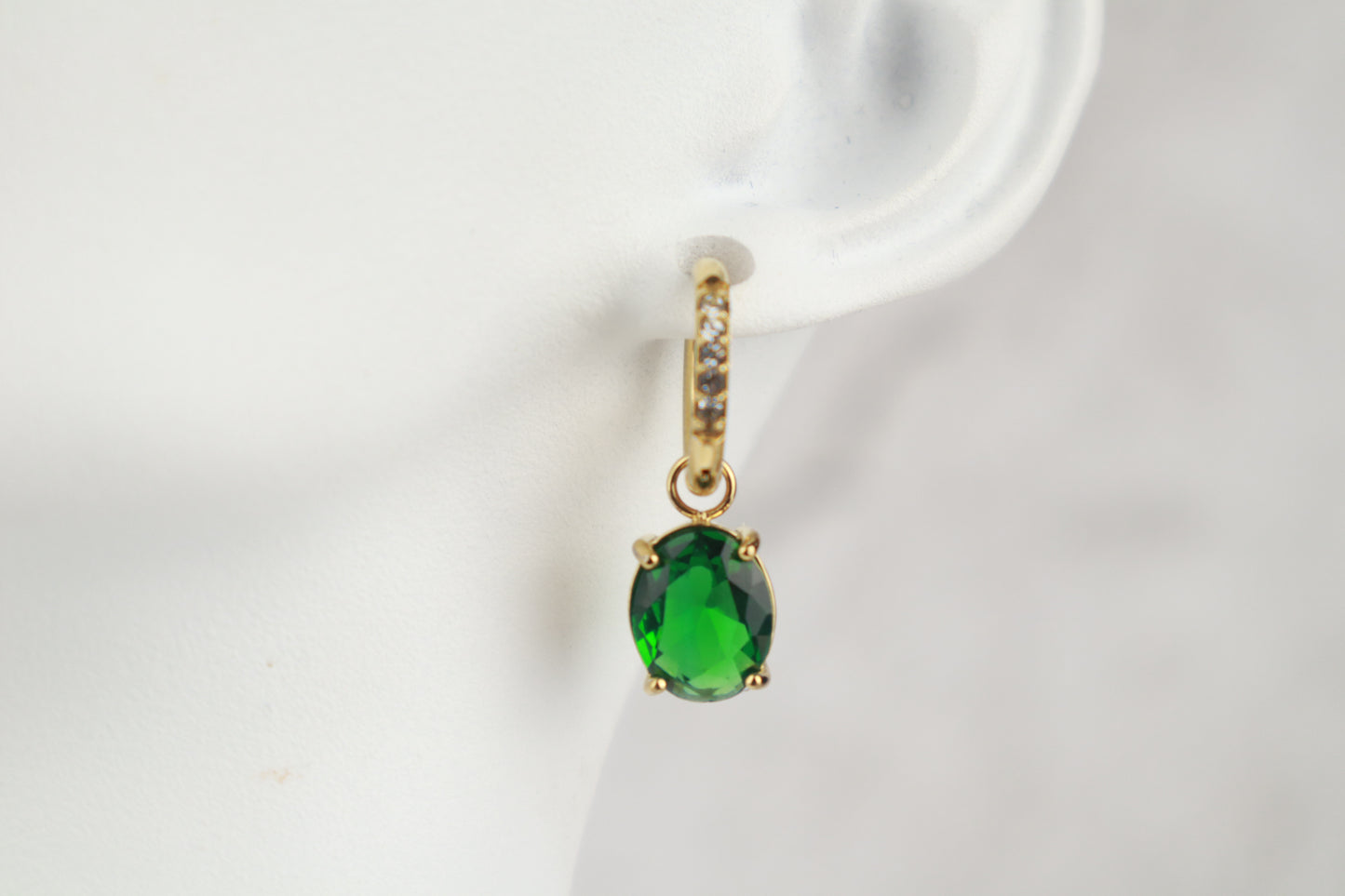 Σκουλαρίκι κρίκος στρας