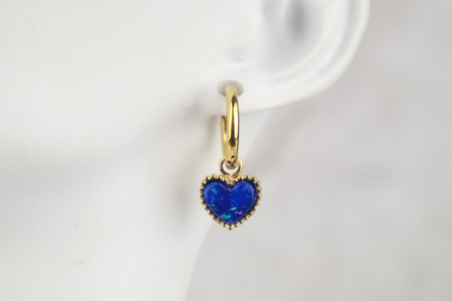 Σκουλαρίκι κρίκος καρδιά