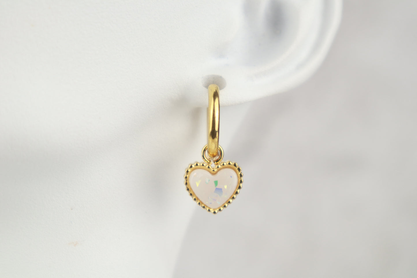 Σκουλαρίκι κρίκος καρδιά