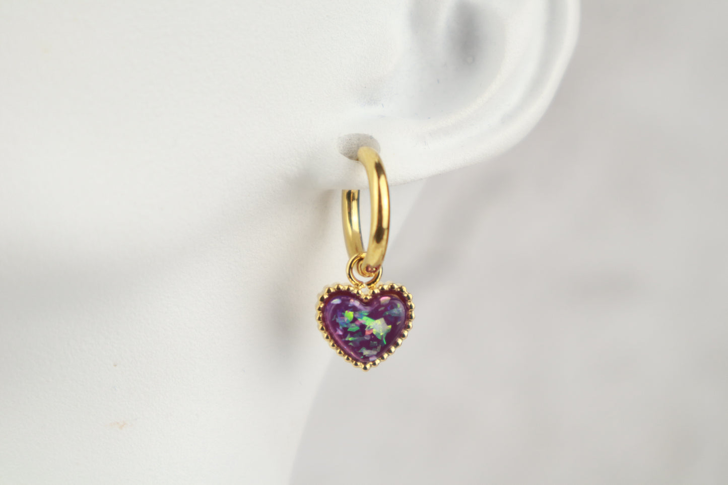 Σκουλαρίκι κρίκος καρδιά