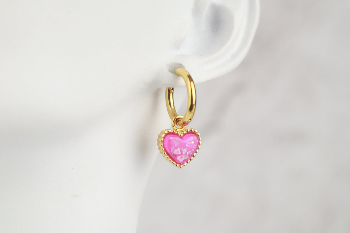 Σκουλαρίκι κρίκος καρδιά